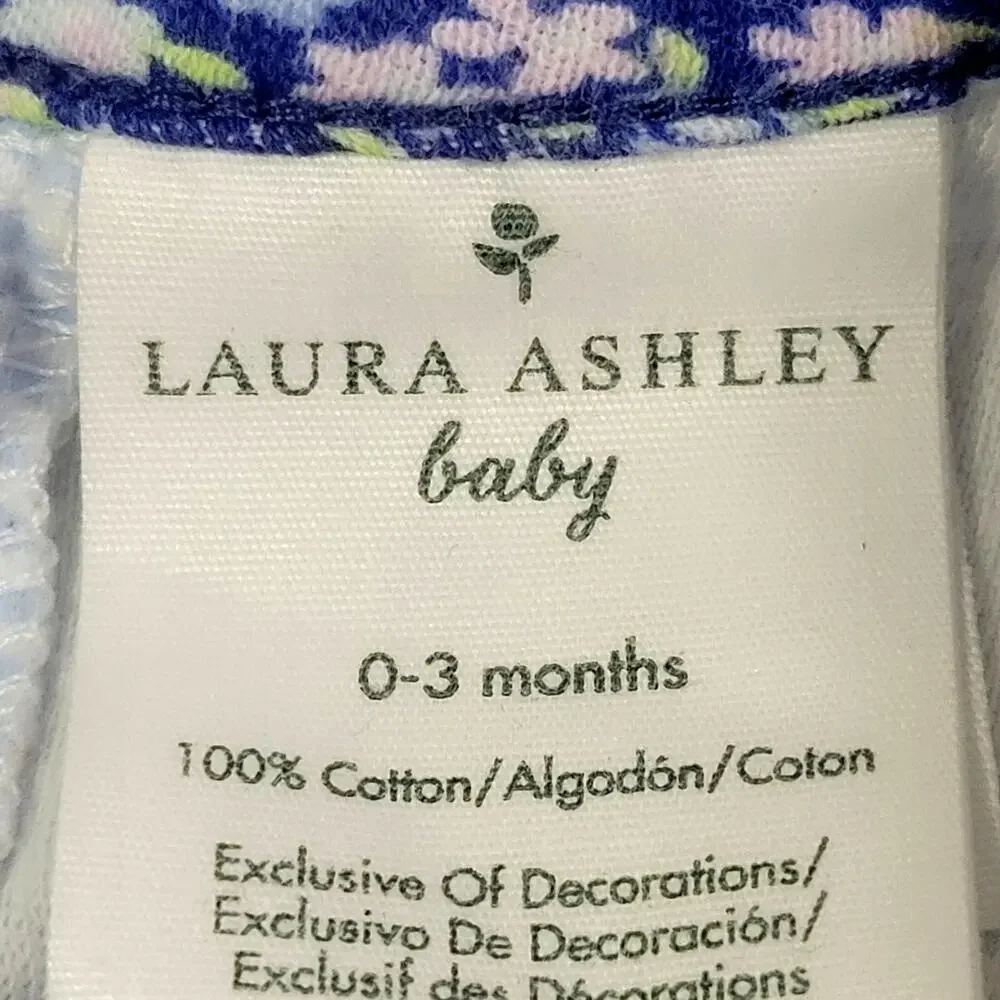 Laura Ashley‎ Baby Infant Dress Onesie Blue Size 0-3 Months